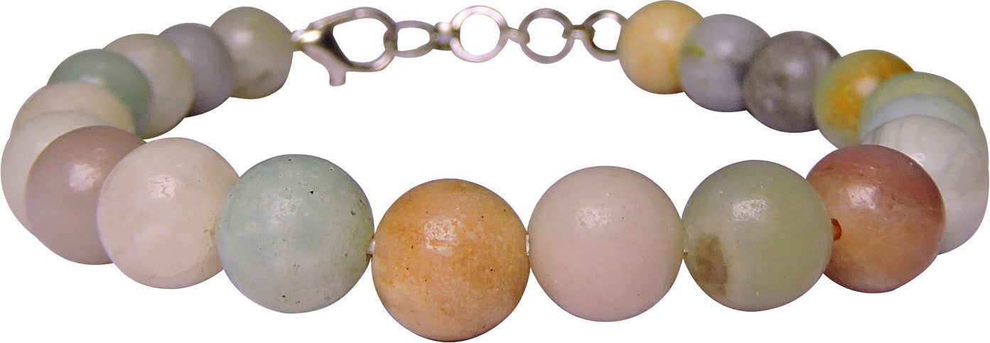 SATYAMANI Natural Energized Original mazonite Beads bracelet with Hook  (Pack of 1 Pc.)
