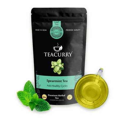 TEACURRY spearmint Tea (1 Months Pack, 30 Tea Bags) Help with Hormonal  Imbalance
