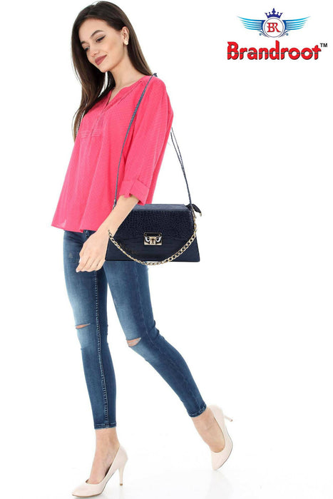 Buy clementine Latest Vegan Women's Handbag |Ladies Purse Handbag| (Blue)  at Amazon.in